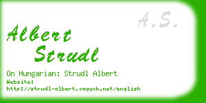 albert strudl business card